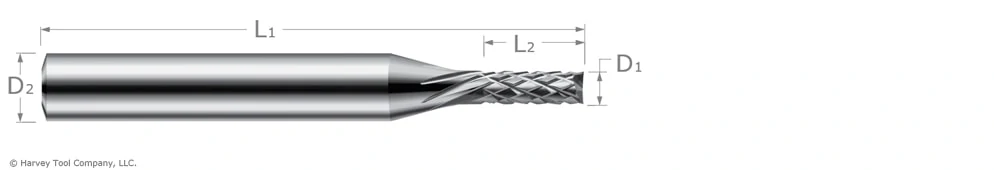diamond cut end mill for composites