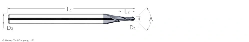 spotting drill with dimension callouts