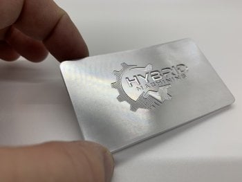 hybrid machining metal business card