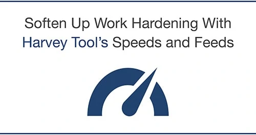 Harvey tool ad for work hardening and speeds and feeds