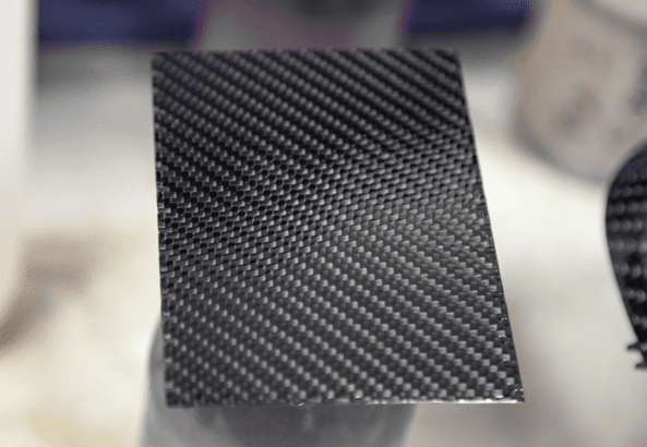 Square piece of cfrp laminate carbon fiber material