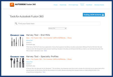 Fusion 360 Tool Libraries